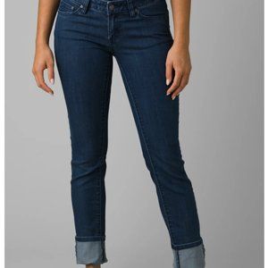 Prana Mid Rise Indigo Skinny Jeans